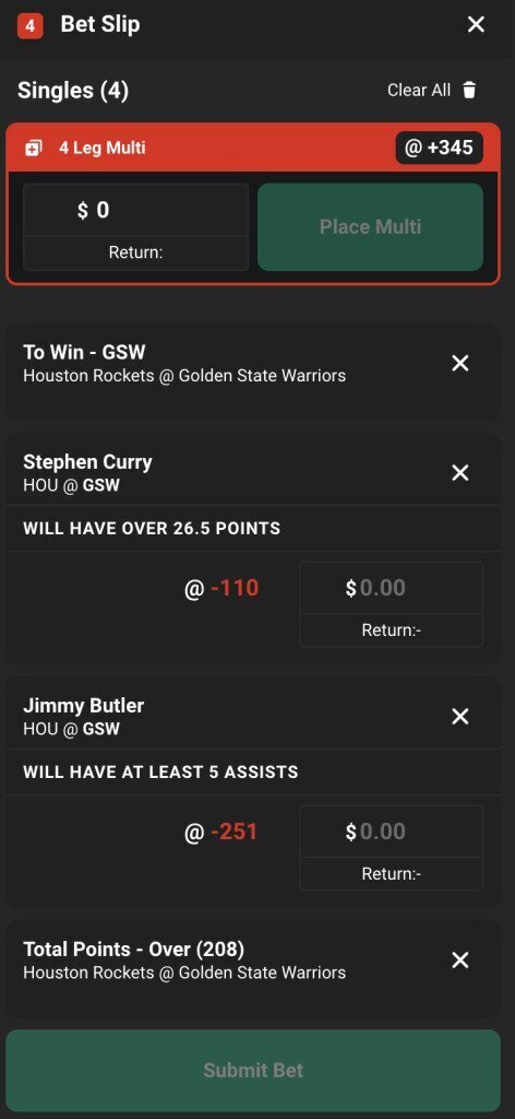 Bovada prop builder example